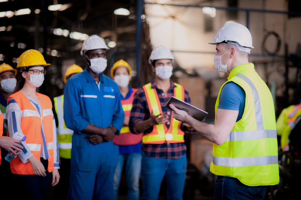 The manager or leader team is assignmenting a job for team of te